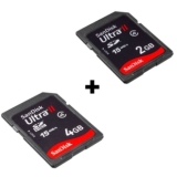 (Fim promo 14/06/09) Cartão de Memória SD Ultra II 4GB + Cartão de Memória SD Ultra II 2GB - SanDisk -  CJSD4GBU_SD2